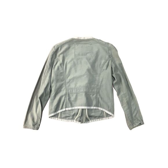 Abercrombie & Fitch military style olive green snap button size small jacket - Picture 2 of 6